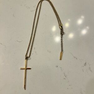 Miranda Frye Gold Cross Pendant Necklace